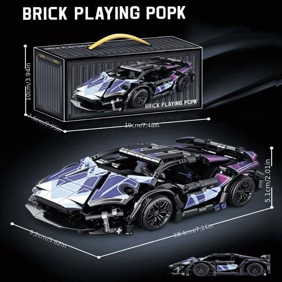Hot Technical Mini Building Blocks Car Racing Sport Speed Vehicle Model City Mechanical Super Bricks Puzzle Toys Adult Gift