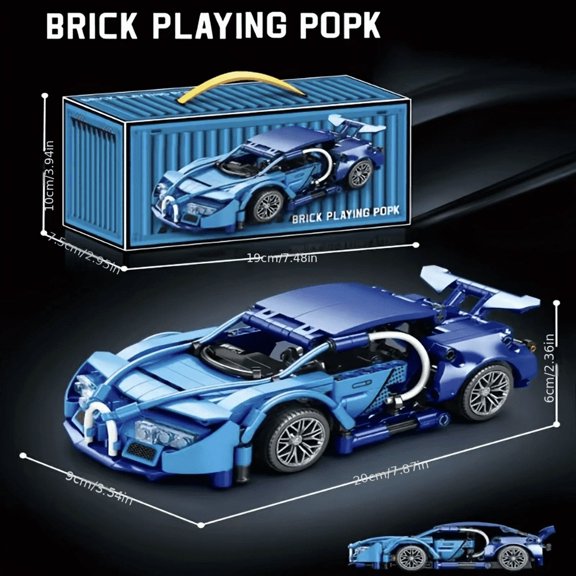 Hot Technical Mini Building Blocks Car Racing Sport Speed Vehicle Model City Mechanical Super Bricks Puzzle Toys Adult Gift