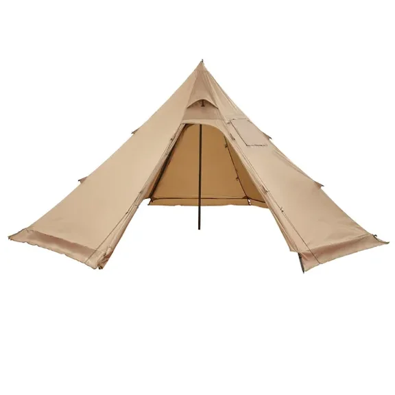 Hot Tent for 4 Persons Portable Winter Tipi Tent with Stove Jack Waterproof Canvas Camping Tent Lightweight 4 Season Shelter Tent for Hiking Fishing Backpacking M Size