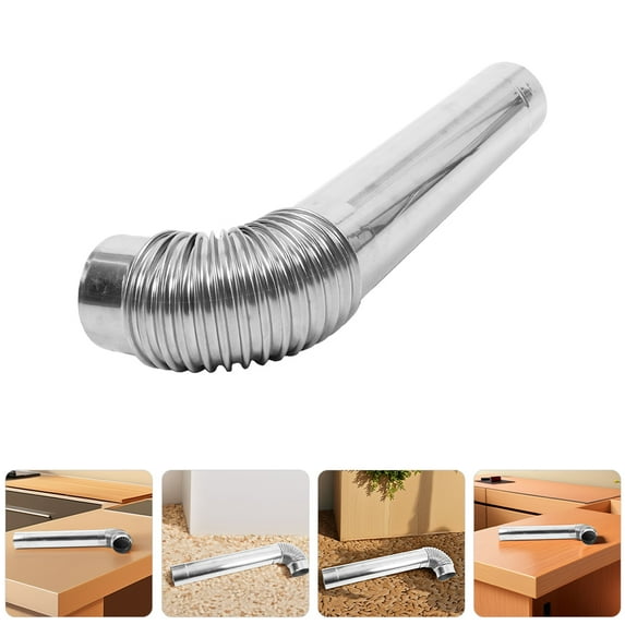 Amosfun 1Set Silver Stove Pipe Reducer Flue for Wood Burning Fireplace and Stove