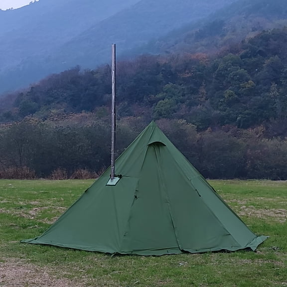 Hot Tent with Stove Jack And Snow Skirt, 6.89ft Stangding Room, 3-4 Person, Tipi Tent for Family Hiking, Fishing, Hunting, Backpacking Camping