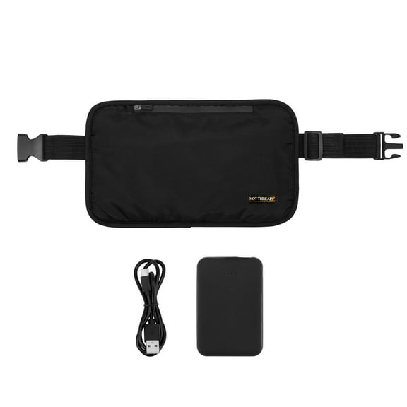 Hot Threadz Heated Hand Warmer Plush Lining 3 Heat Settings Water Resistant Black