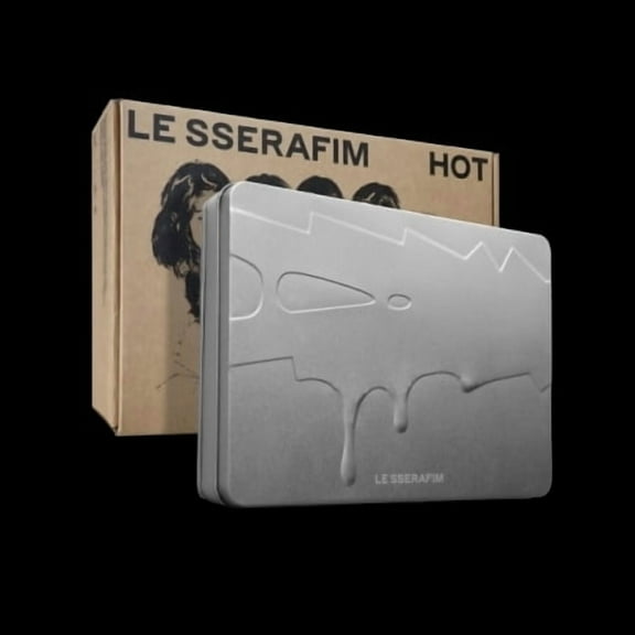 Le Sserafim - Hot - Tin Case Version - incl. Tin Case, Keyring, Magnet, A4 Poster, A2 Poster, Postcard + 10pc Photocard Set - Music & Performance - CD