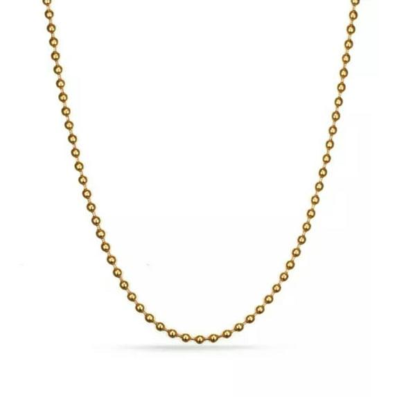 Hot Titanium Steel Beads Necklace Charm Silver/Gold/Black Long Chain Jewelry