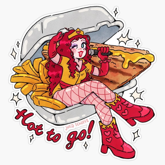 Hot To Go Bright Colorful Pop Music Concert Lyric Saying Decal For Laptop Phone Sticker