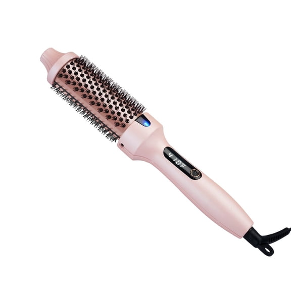 Hot Tools Curling Iron,Thermal Brush,Ceramic Tourmaline Ionic Heated Round Brush, Volumizing Curling Iron Brush, Anti-Frizz Styling Tool for Smooth Fluffy Hair(MulticolorA)