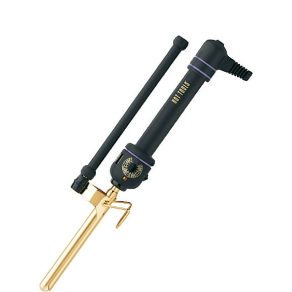 Hot Tools MARCEL GRIP 1/2 Hair Curling Iron 24 K Gold Plated Barrel with Extra High Heat and Fast Heating with 10 Variable Heat Settings up to 430 F, Soft Grip Handle