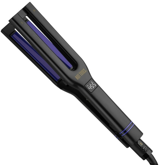 Hot Tools Pro Signature 1/2" Charcoal Dual Plate Flat Iron Hair Straightener, Black
