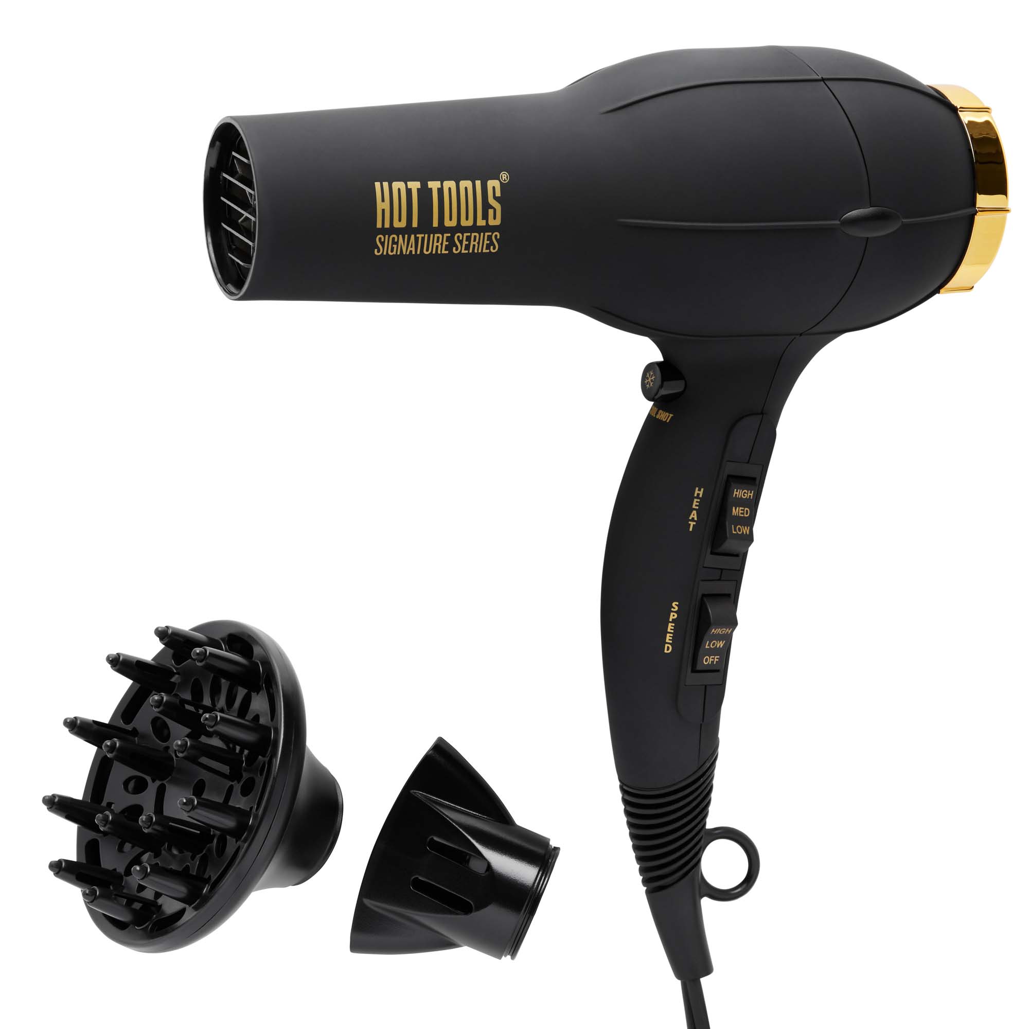 Hot Tools Pro Signature 1875W Ionic Hair Dryer, Black - image 1 of 7