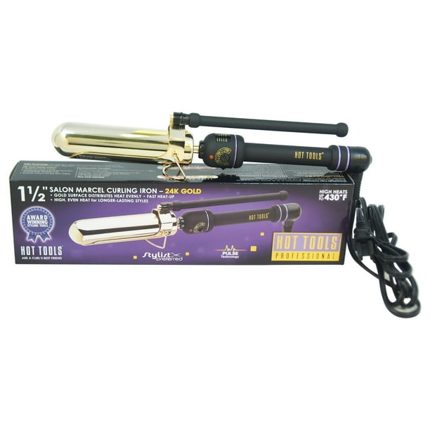 Hot Tools Professional 1.5" GoldPlated Marcel Curling Iron, Gold