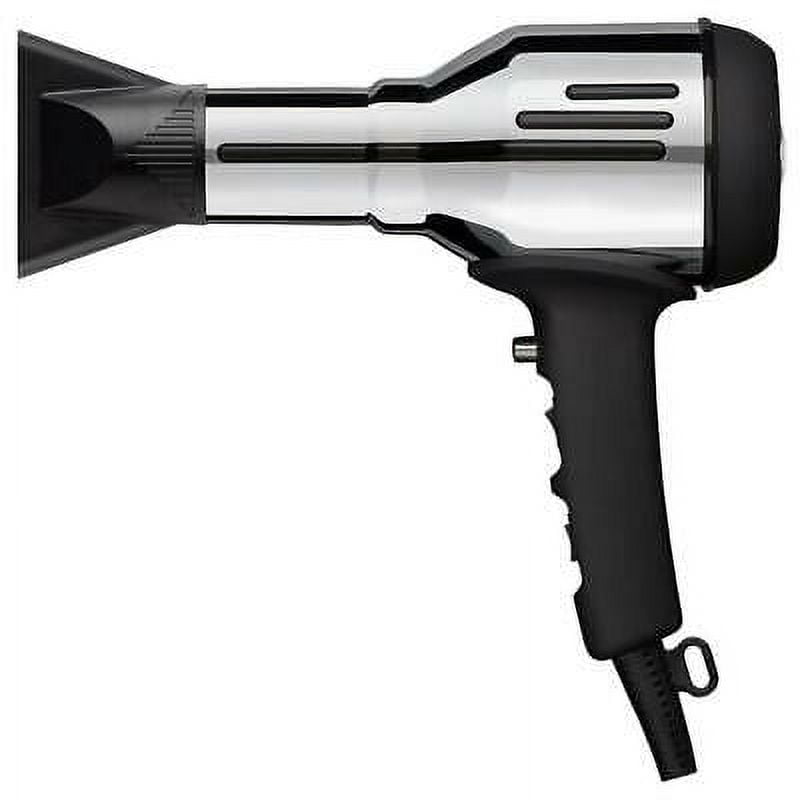 Hot Tools Professional Master Series Taifun Turbo Ionic Tourmaline Hair Blow Dryer, Salon-Grade, Chrome, Model HT7016D
