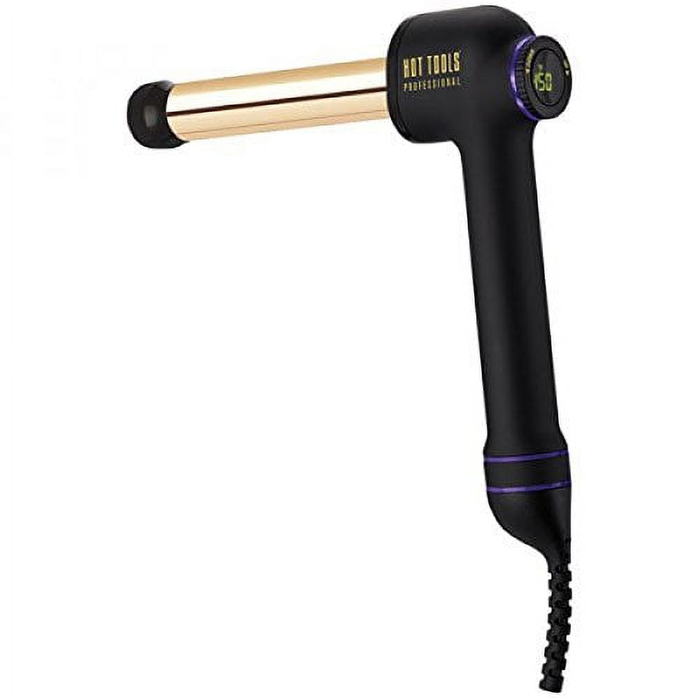 Hot Tools Universal Dual Voltage 1 Inch Professional Lightweight 24K gold-plated Digital Curling Iron Includes Heat-resistant Glove