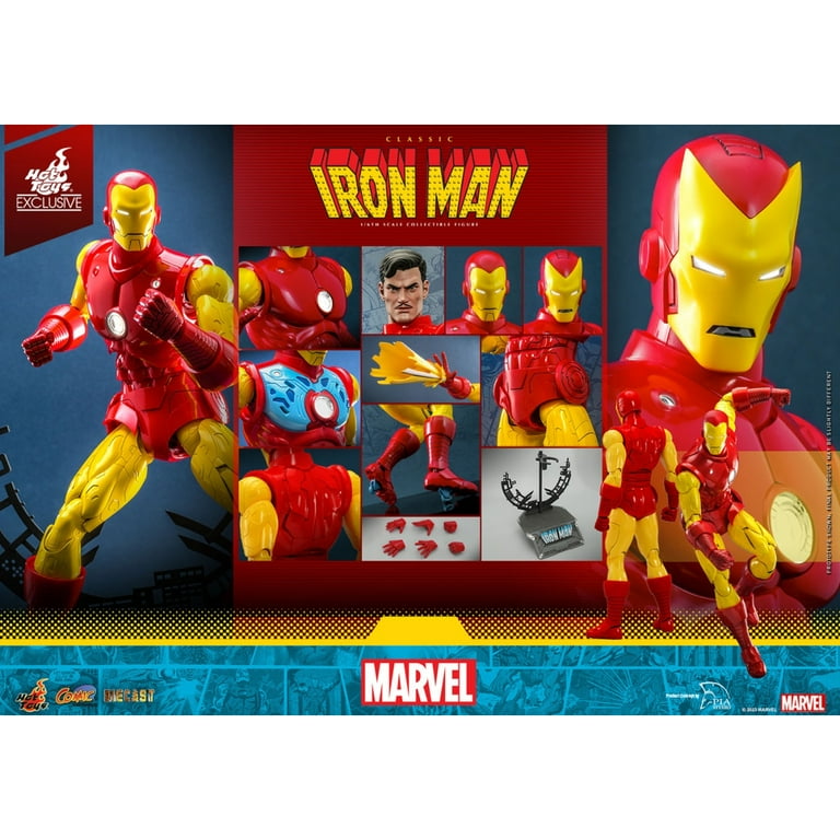 Hot Toys Exclusive Iron Man Classic Comic Masterpiece Diecast 1/6