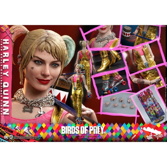 Hot Toys Harley Quinn Birds of Prey Collectible Action Figure, Multicolor, 2.66 lbs
