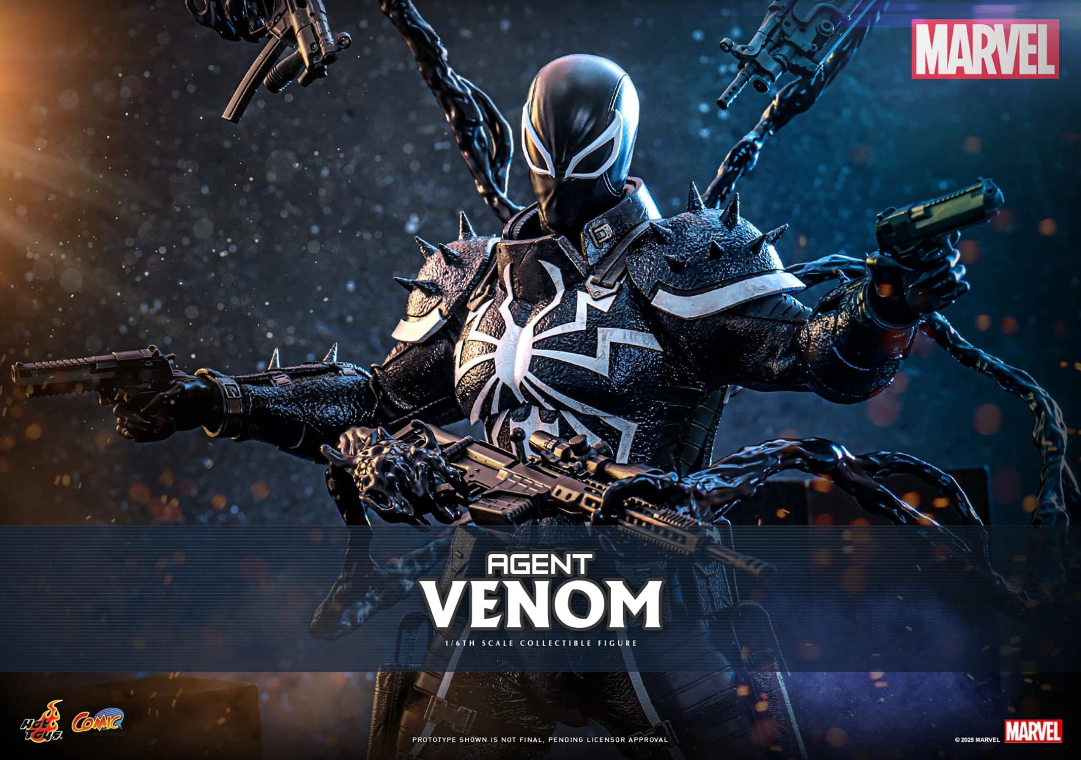 Hot Toys Marvel Comics Spider-Man Agent Venom 1/6 Scale 12" Collectible Figure