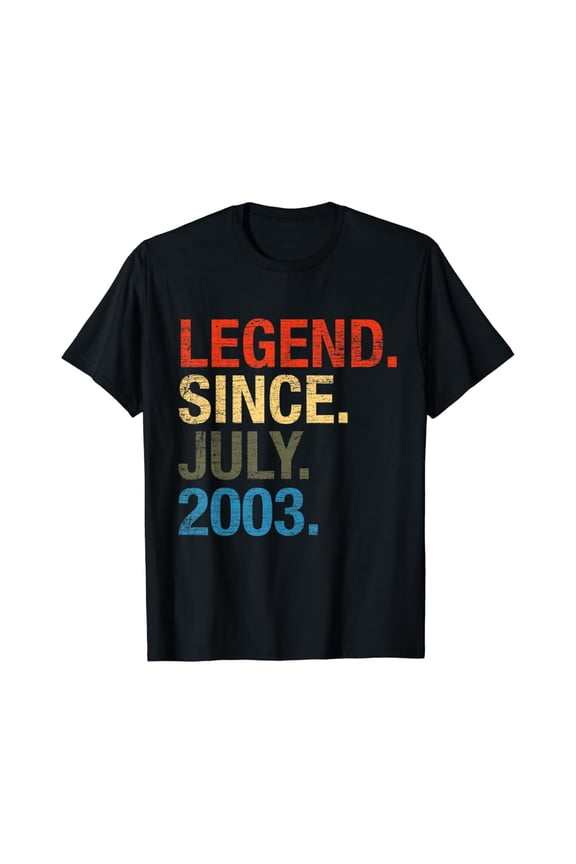 Hot Trending 16th Birthday Gifts Year Old - Legend Since July 2003 T-Shirt Vintage Tee -Birthday Gifts