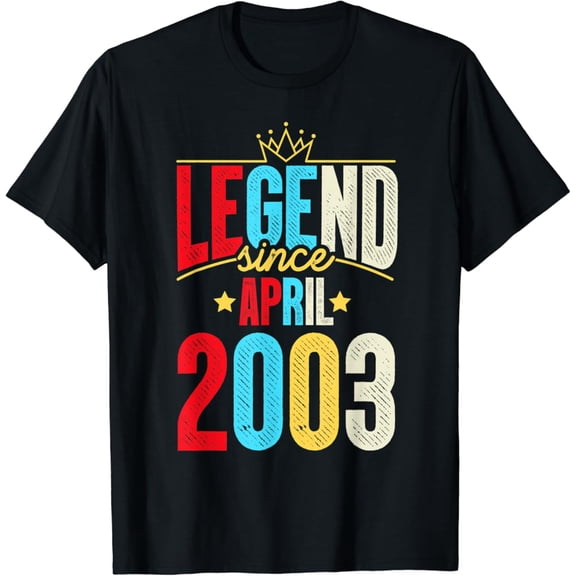 Hot Trending 17th Birthday Gifts - Legend Since April 2003 T-Shirt Vintage Tee -Birthday Gifts