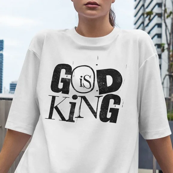 Hot Trending #27 God is King T-Shirt - Christian Faith-Based Tee, Inspirational Religious App Design Preview Only