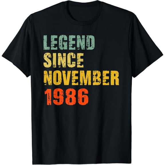 Hot Trending 36 Year Old 36th Birthday Gifts Legend Since November 1986 T-Shirt Vintage Tee -Birthday Gifts
