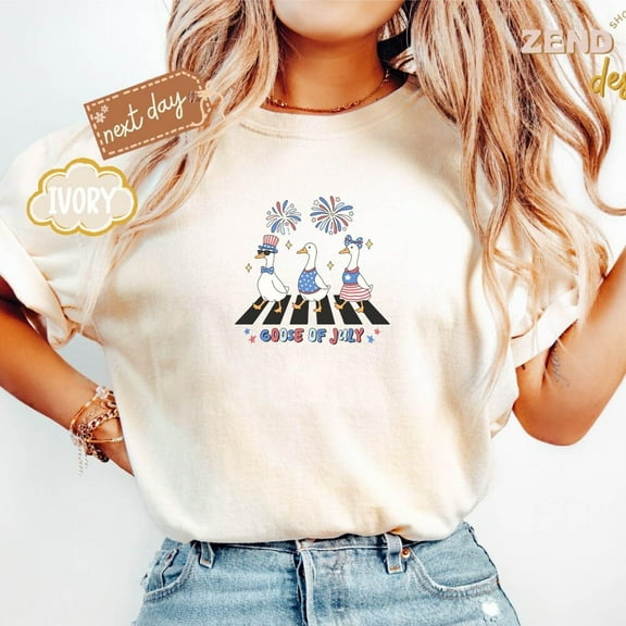 Hot Trending 4Th Of July Goose Shirt,Funny Fourth Of July Goose Tee,Patriotic Duck Tee,Funny Summer Goose Tee,Usa Tee,Independence Day Tee S-5Xl Birthday Gifts; For Men & Women