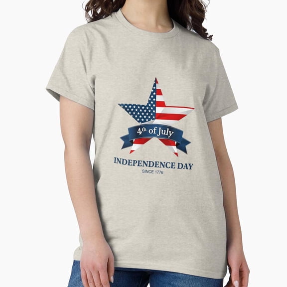 Hot Trending 4Th Of July Independence Day Classic T-Shirt, Gift For Patriotic, Independence Day Shirt, Red White Blue Shirt, S-5Xl Birthday Gifts; For Men & Women