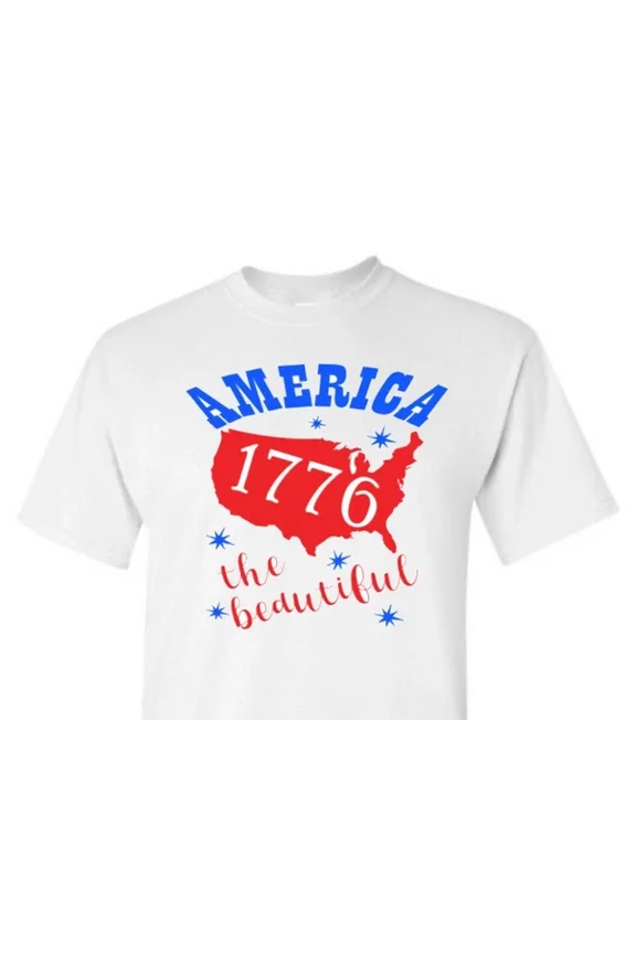 Hot Trending 4th of July T-shirt USA Patriotic America the Beautiful 1776 Design Preview Only