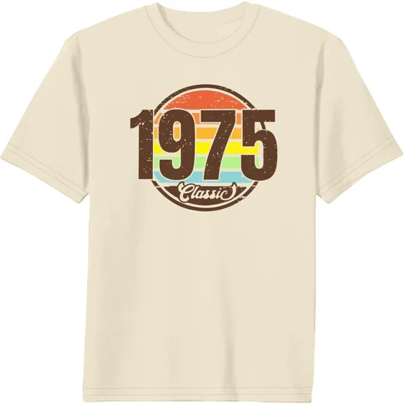 Hot Trending 50th Birthday Shirt Men Vintage 1975 T-Shirt Graphic Retro 50 Years Old 01 Design Preview Only