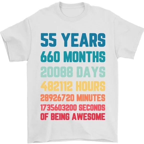 Hot Trending 55th Birthday 55 Year Old T-Shirt Design Preview Only