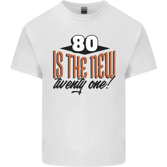 Hot Trending 80th Birthday 80 is the New 21 Funny T-Shirt Design Preview Only