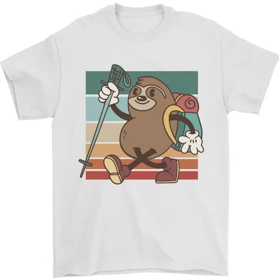 Hot Trending A Funny Hiking Sloth With Walking Gear T-Shirt Design Preview Only