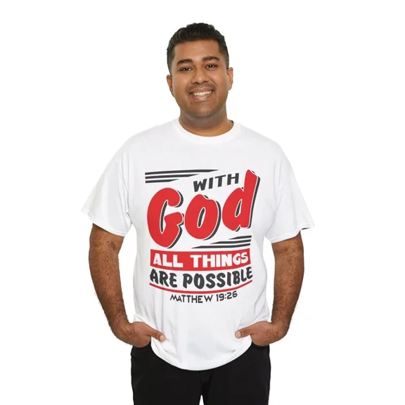 Hot Trending All Things Are Possible With God T-Shirt | Christian Faith Shirt Design Preview Only