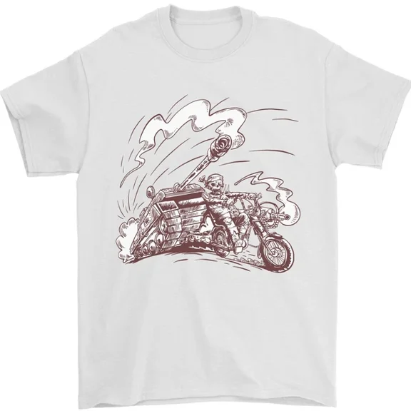 Hot Trending An Army Biker With Tank Motorcycle T-Shirt Design Preview Only