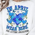 thumbnail image 1 of Hot Trending In April We Wear Blue For Autism Awareness, Blue Autism Heart, Accept Understand Love, Blue Rain, Autism Awareness, Blue Puzzle Vintage Birthday Gifts, 1 of 3