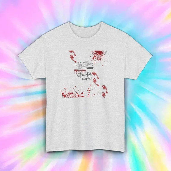 Hot Trending Attempted Murder T-Shirt | Funny Crime Graphic | Unique Design | Design Preview Only