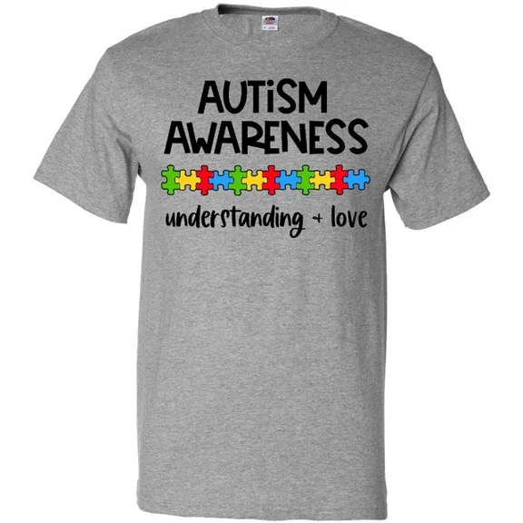 Hot Trending Autism Awareness Understanding And Love With Puzzle Pieces T-Shirt Mom S-5Xl Birthday Gifts; For Men & Women