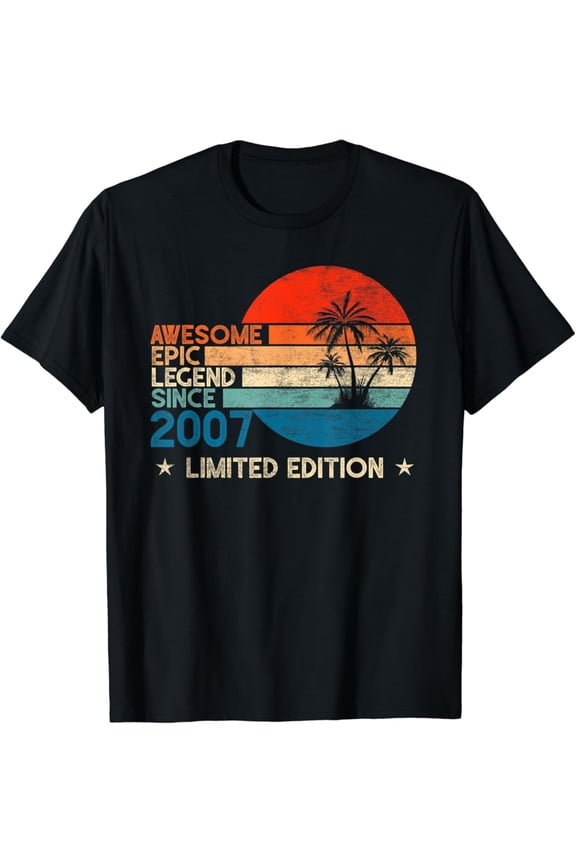 Hot Trending Awesome Epic Legend Since 2007 15 Birthday Gifts Vintage T-Shirt Vintage Tee -Birthday Gifts