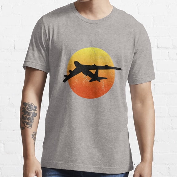 Hot Trending B-52 Stratofortress Silhouette Sunset Bomber Airplane B52 Gear Essential T-Shirt Vintage Birthday Gifts