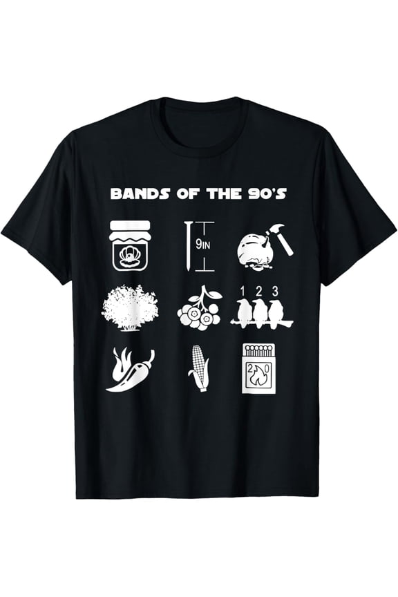 Hot Trending Bands Of The 90's T-Shirt Vintage Tee -Birthday Gifts