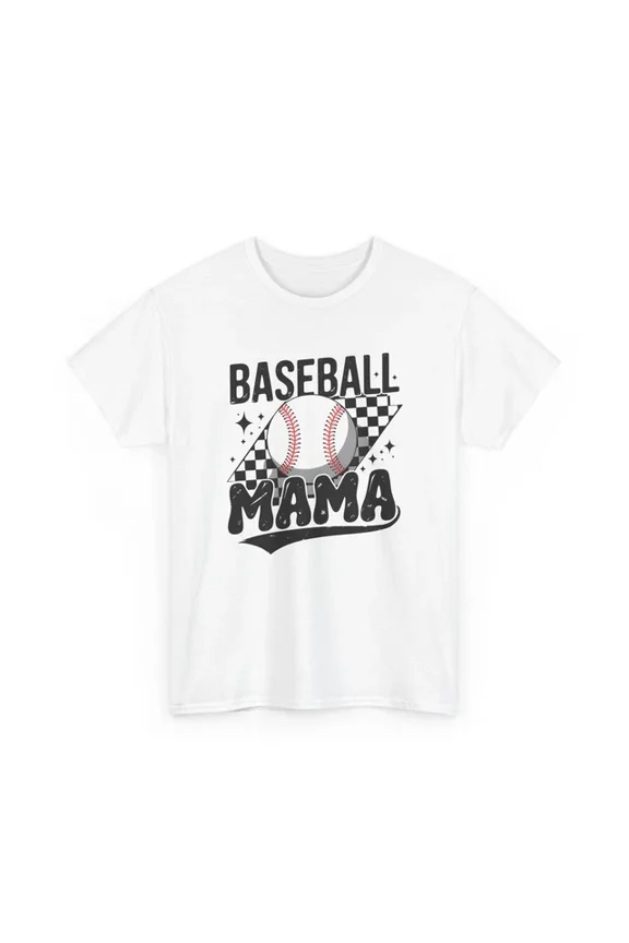Hot Trending Baseball T-Shirt | Funny Baseball Fan Tee | Checkered Baseball Mama Design Preview Only