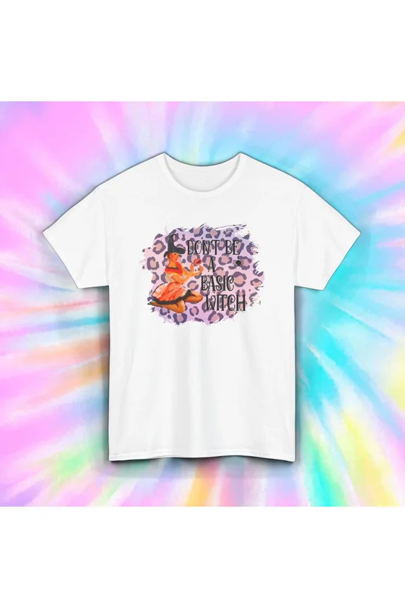 Hot Trending Basic Witch Halloween T-Shirt Funny Pin-Up Retro Spooky Design Preview Only