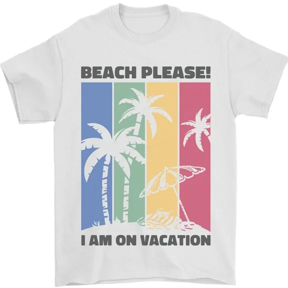 Hot Trending Beach Please Im on Vacation Funny T-Shirt Design Preview Only
