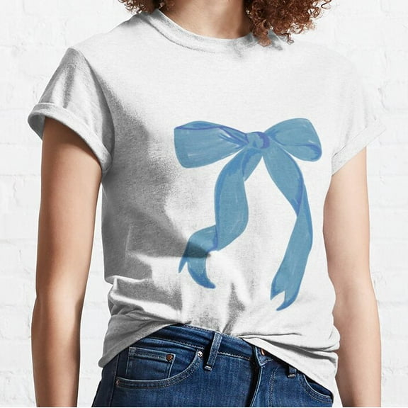 Hot Trending Blue Bow Ballet Aesthetic Wall Art, Coquette Aesthetic, Grand Millennial Style, Preppy Stuff, Blue College Cool, Pastel Decor Classic T-Shirt Vintage Birthday Gifts