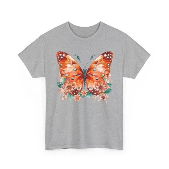Hot Trending Butterfly T-Shirt Graphic Tee for Men and Women | Cool Butterfly Print Shirt Design Preview Only