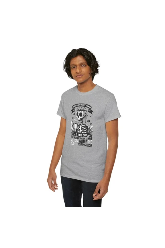 Hot Trending Caffeine Addict T-Shirt | Funny Coffee Lover Beans Espresso Tee Skeleton Design Preview Only