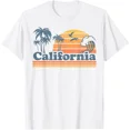 thumbnail image 1 of Hot Trending California Vacation Sunset Cute Cali 70S Vintage Retro Beach T-Shirt S-5Xl Birthday Gifts; For Men & Women, 1 of 4