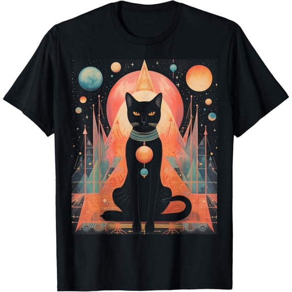 Hot Trending Cat, Egyptian Cat Goddess Bastet Anime Graphic Fashion T-Shirt Vintage Tee -Birthday Gifts