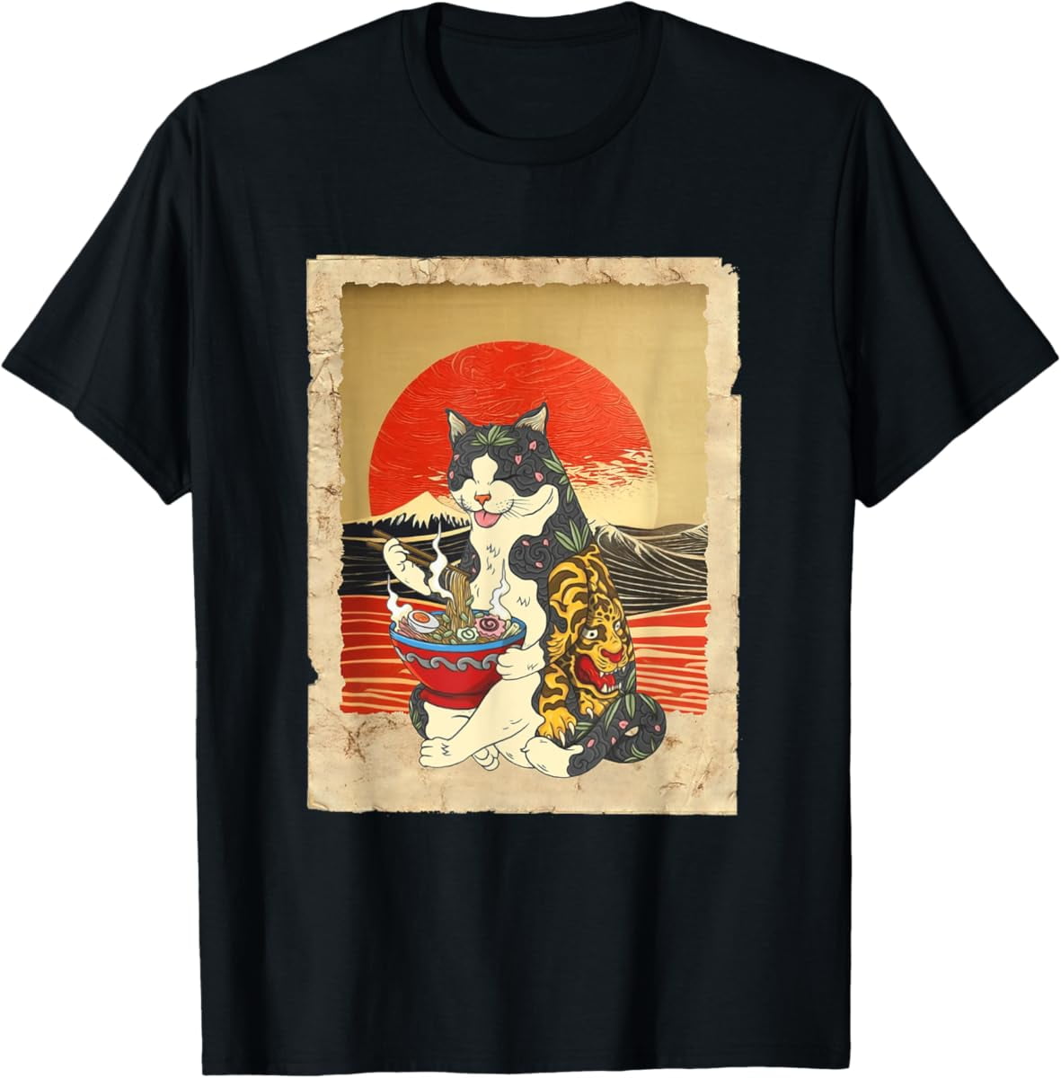 Hot Trending Cat Ramen Japanese Graphic Tees Kawaii Cat Anime Gifts ...