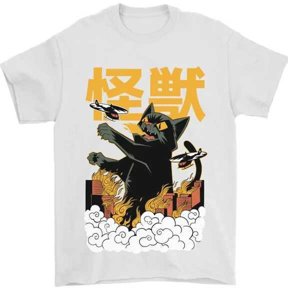 Hot Trending Catzilla Funny Cat Monster T-Shirt Design Preview Only
