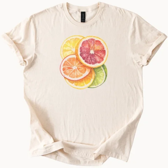 Hot Trending Citrus Fruit Graphic Tee Lemon Orange Lime Summer T Shirt Design Preview Only