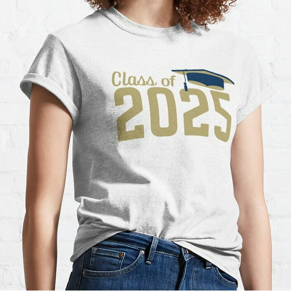 Hot Trending Class of 2025 Graduation Blue and Gold Classic T-Shirt Vintage Birthday Gifts
